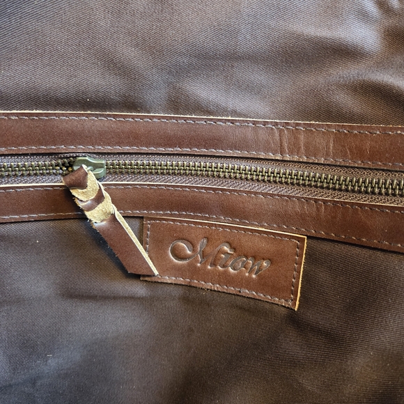 Brown and White Leather Purse - Picture 6 of 8